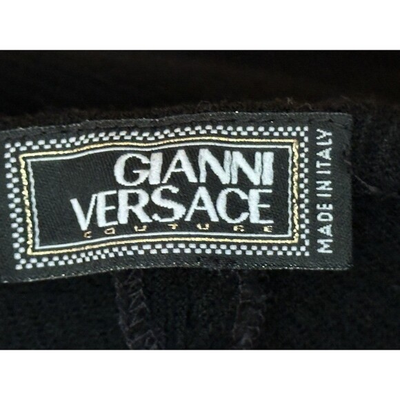 Gianni Versace Women's Black Wool Pull On Flare Pants Size 29 x 30 - Picture 4 of 11